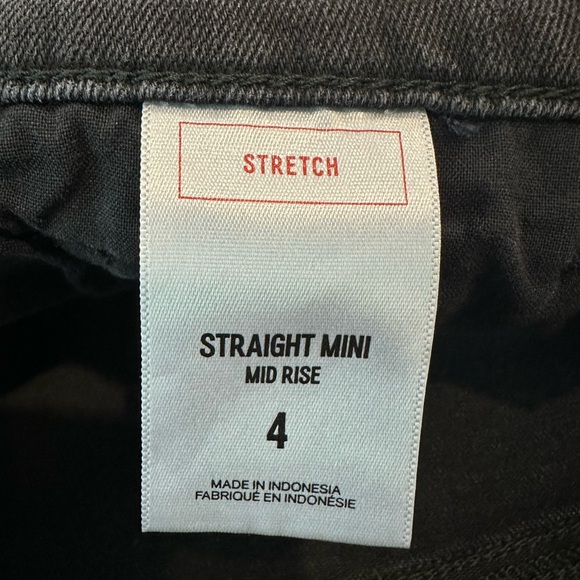 Express Straight Mini mid rise jean skirt with fringe - Picture 15 of 15